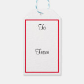 レトロクリスマスベルズホリデーギフトラベル ギフトタグ (裏面)