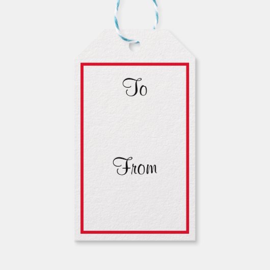 レトロクリスマスベルズホリデーギフトラベル ギフトタグ (裏面)