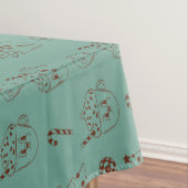 レトロクリスマスホットココアホリデーかわいいパターン テーブルクロス (インサイチュ)