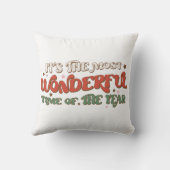 レトロクリスマスホリデーことわざ クッション (裏面)