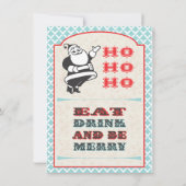 レトロクリスマスホリデーカクテルパーティの招待状 招待状 (裏面)