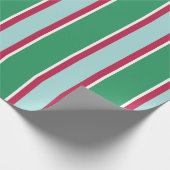 レトロクリスマスホリデーグリーンレッドラッピング紙 ラッピングペーパー (角)