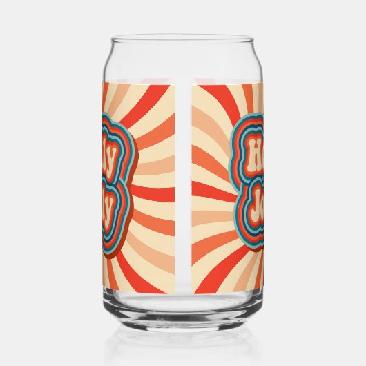 レトロクリスマスホリデーズホリーすてきタイポグラフィ ガラス缶 (左)