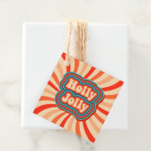 レトロクリスマスホリデーズホリーすてきタイポグラフィ フェイバータグ (インサイチュ)