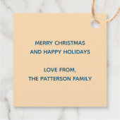 レトロクリスマスホリデーズホリーすてきタイポグラフィ フェイバータグ (裏面)