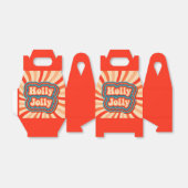 レトロクリスマスホリデーズホリーすてきタイポグラフィ フェイバーボックス (折り畳みなし)