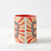 レトロクリスマスホリデーズホリーすてきタイポグラフィ マグカップ (中央)