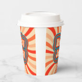 レトロクリスマスホリデーズホリーすてきタイポグラフィ 紙コップ (左)