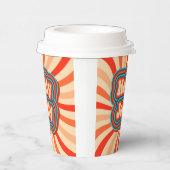 レトロクリスマスホリデーズホリーすてきタイポグラフィ 紙コップ (右)