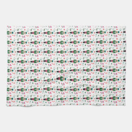 レトロクリスマスホリデーナツクラッカーオーナメント キッチンタオル