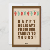 レトロクリスマスホリデーフォトカード シーズンカード (裏面)