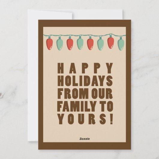 レトロクリスマスホリデーフォトカード シーズンカード (裏面)