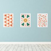 レトロクリスマスホリデーライツツリーズピンク (ウッドフロア)