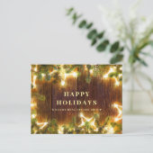 レトロクリスマスホリデー企業のグリーティング ポストカード (スタンド正面)