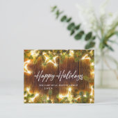 レトロクリスマスホリデー企業のグリーティング ポストカード (スタンド正面)