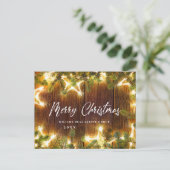 レトロクリスマスホリデー企業のグリーティング ポストカード (スタンド正面)