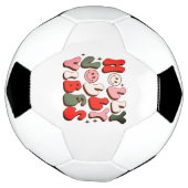 レトロクリスマスホリーすてきビベストレンディーホリデー サッカーボール (回転)