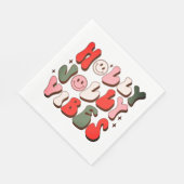 レトロクリスマスホリーすてきビベストレンディーホリデー スタンダードランチョンナプキン (角)