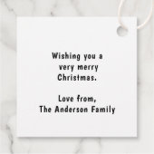 レトロクリスマスホリーすてきビベストレンディーホリデー フェイバータグ (裏面)