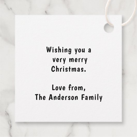 レトロクリスマスホリーすてきビベストレンディーホリデー フェイバータグ (裏面)