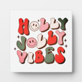 レトロクリスマスホリーすてきビベストレンディーホリデー フォトプラーク (正面)