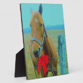 レトロクリスマスホース フォトプラーク (側面)