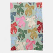 レトロクリスマスボウズコケット キッチンタオル (縦)