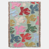 レトロクリスマスボウズコケット スローブランケット (正面縦)