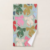 レトロクリスマスボウズコケット バスタオルセット (ハンドタオル)