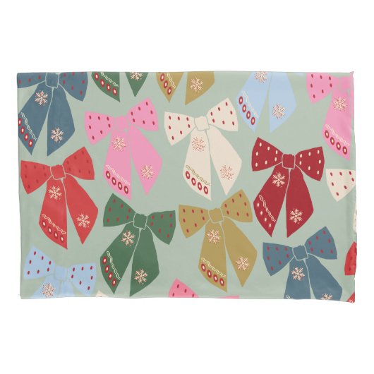 レトロクリスマスボウズコケット 枕カバー (正面)