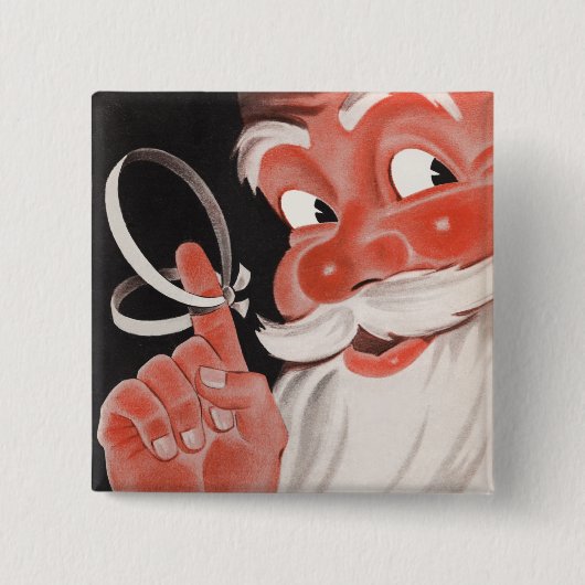 レトロクリスマスボタン 缶バッジ (正面)