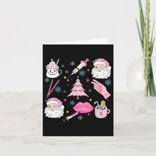 レトロクリスマスボトックスディーラー美的ナース傷害 カード (正面)