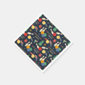 レトロクリスマスボーリングパターン スタンダードカクテルナプキン (角)