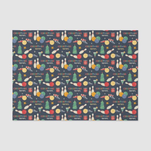 レトロクリスマスボーリングパターン 薄葉紙 (正面)