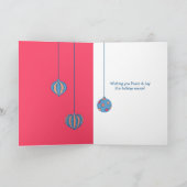 レトロクリスマスボールレッドカード シーズンカード (内部)