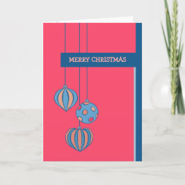 レトロクリスマスボールレッドカード シーズンカード