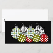 レトロクリスマスボールTシャツ&ギフト シーズンカード (正面/裏面)