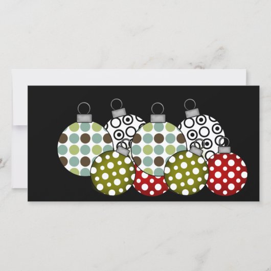 レトロクリスマスボールTシャツ&ギフト シーズンカード (正面)