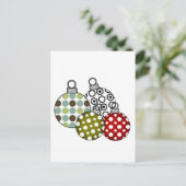 レトロクリスマスボールTシャツ&ギフト シーズンポストカード (スタンド正面)