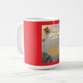 レトロクリスマスマグ コーヒーマグカップ (正面左)