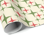 レトロクリスマスミッドセンチュリー原子モダン星 ラッピングペーパー (ロールコーナー)