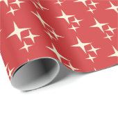 レトロクリスマスミッドセンチュリー原子モダン星 ラッピングペーパー (ロールコーナー)