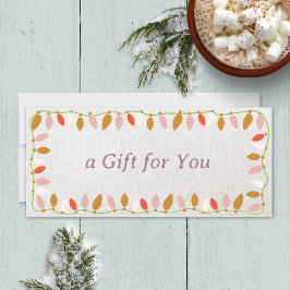 レトロクリスマスライトホリデーギフト証明書