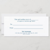 レトロクリスマスライト金ゴールドギフト券 (裏面)