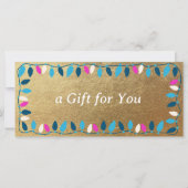 レトロクリスマスライト金ゴールドギフト券 (正面)