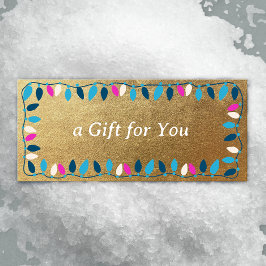 レトロクリスマスライト金ゴールドギフト券