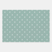 レトロクリスマスラッピング紙フラットシートセット3 ラッピングペーパーシート (正面3)