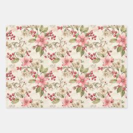 レトロクリスマスラッピング紙 ラッピングペーパーシート