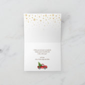 レトロクリスマスレッドトラック素朴3 PHOTO Greeting シーズンカード (内部)