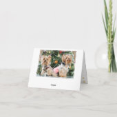 レトロクリスマスレッドトラック素朴3 PHOTO Greeting シーズンカード (裏面)